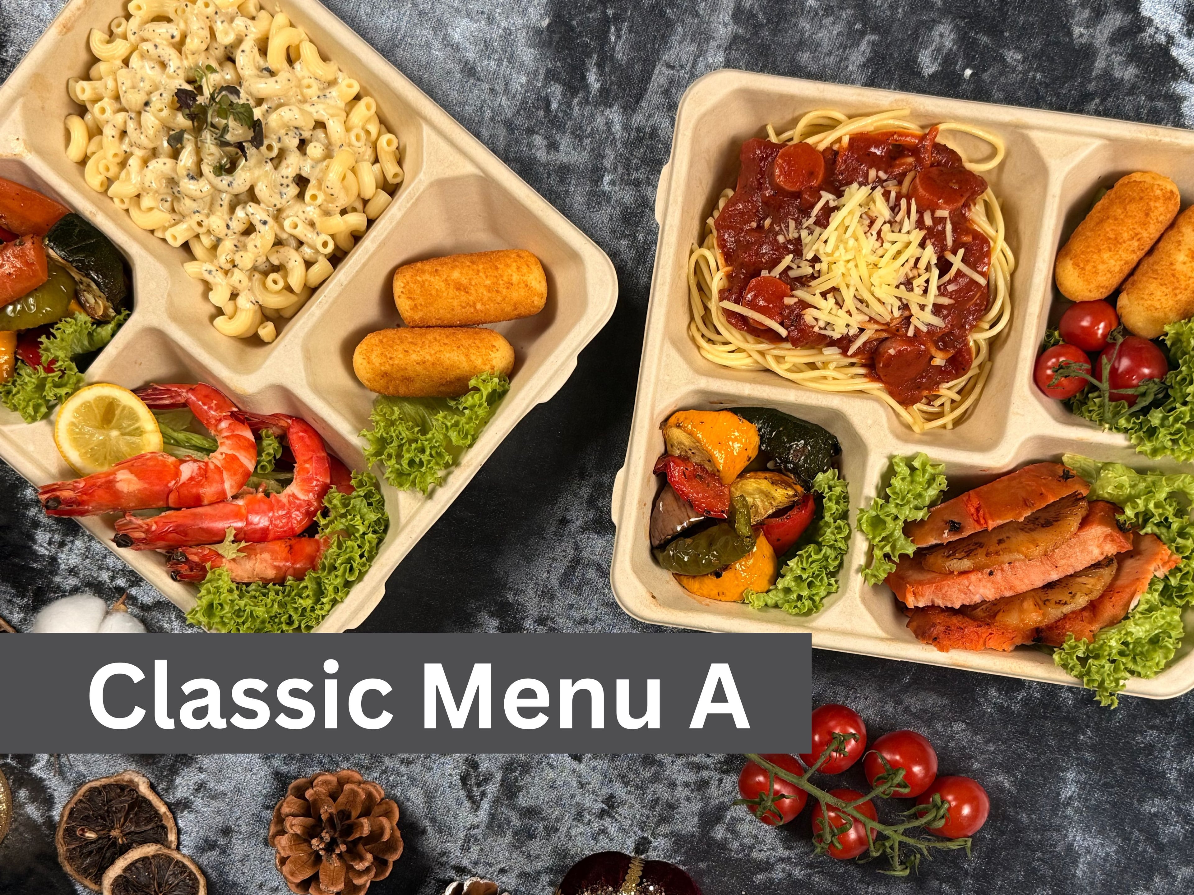 Christmas Bento Classic Menu A $10.80/pax ($11.77 w/ GST) Min 50 pax