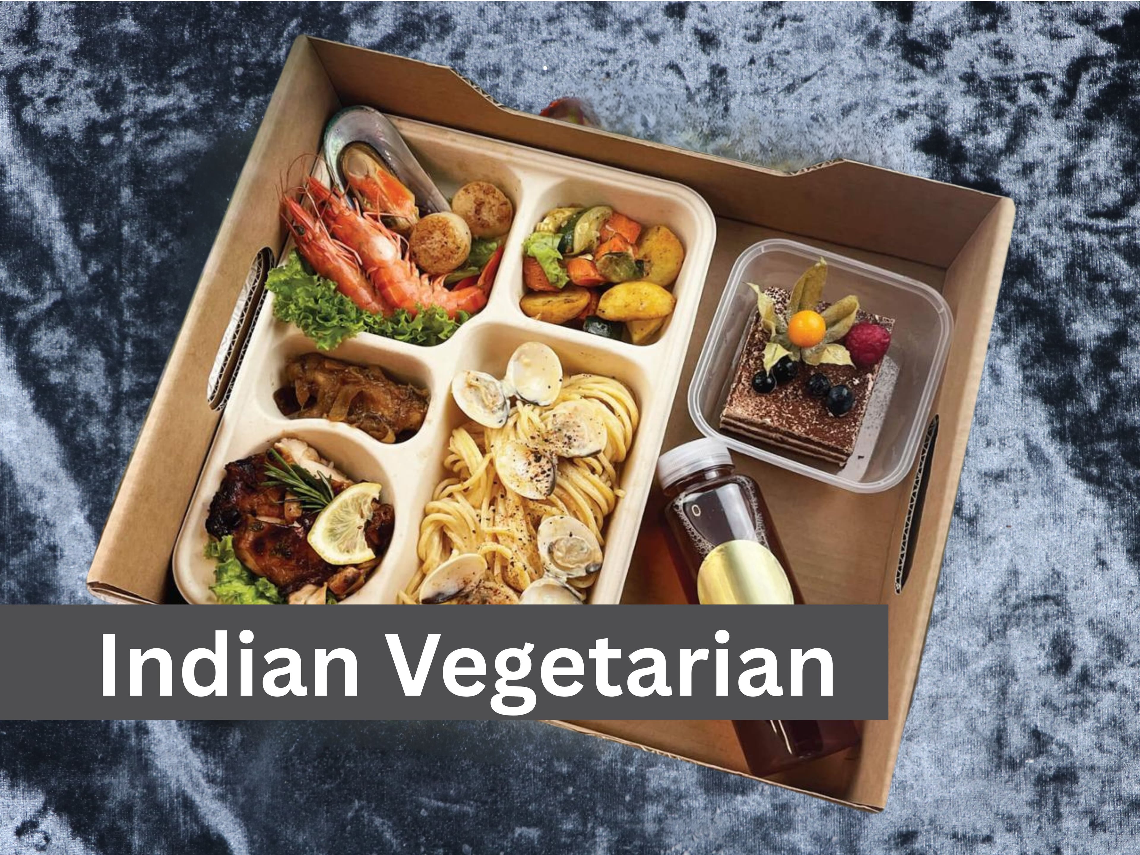 Christmas Deluxe Bento Indian Vegetarian $23.80/pax ($25.94 w/ GST) Min 20 pax
