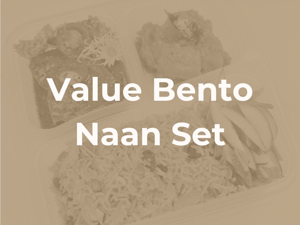 Deepavali Value Bento Set Meal - Naan Set A 6.50/pax ($7.08 w/ GST) For Min 50 pax