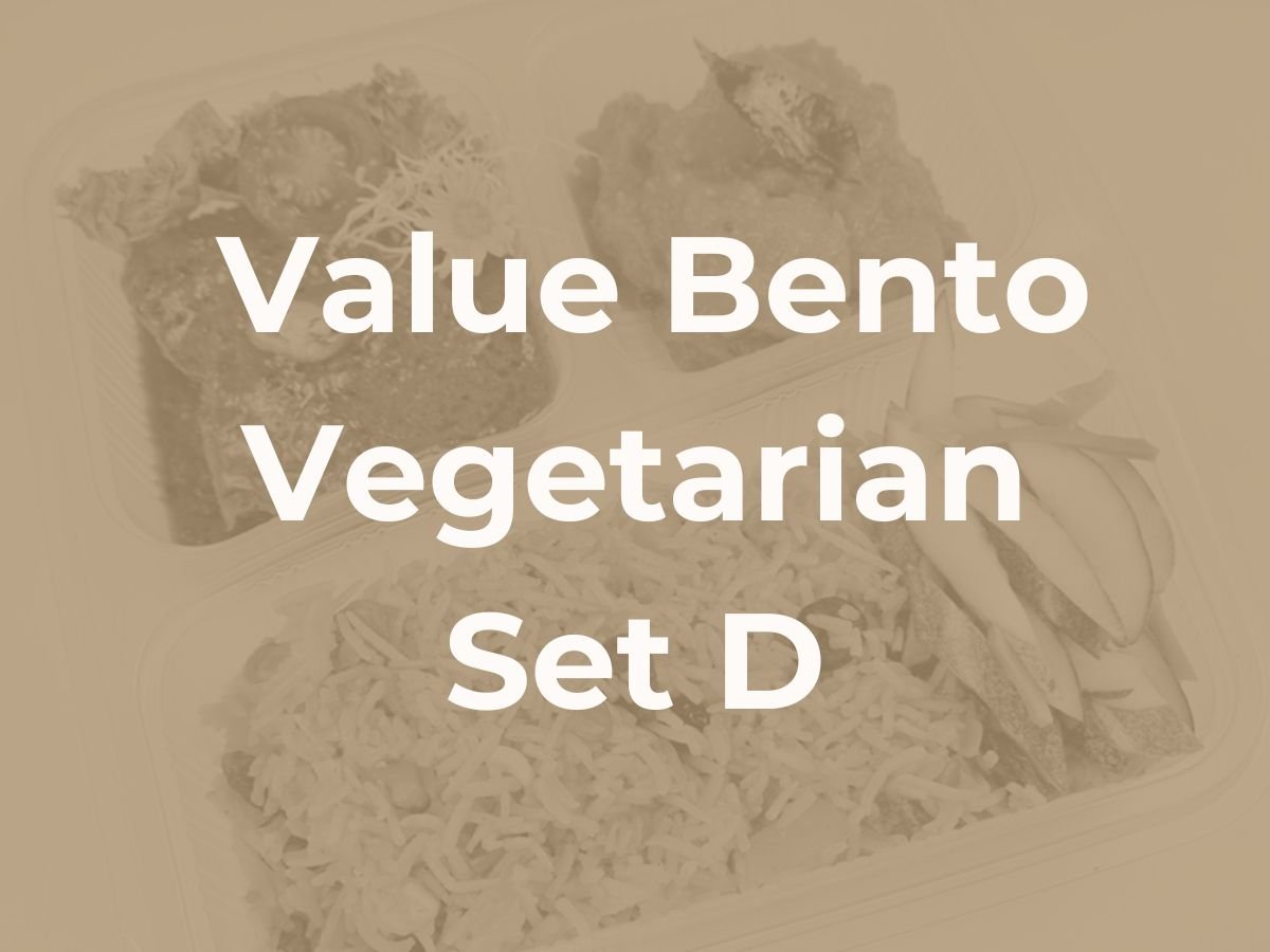 Deepavali Value Bento Set Meal - Vegetarian Set D $8.00/pax ($8.72 w/ GST) For Min 20 pax