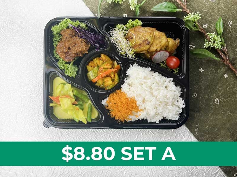 Raya Classic Bento A $8.80 ($9.59 w/ GST) min 50pax