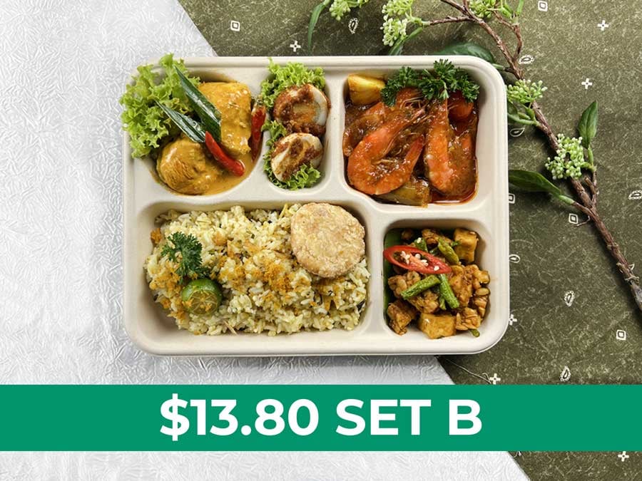 Raya Classic Bento B $13.80 ($15.04 w/ GST) min 25pax