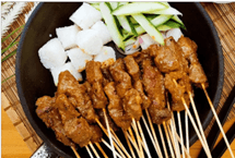 SD Charred-Grilled Mutton Satay with Onion, Cucumber & Peanut Sauce - 50sticks (Subject to availability)