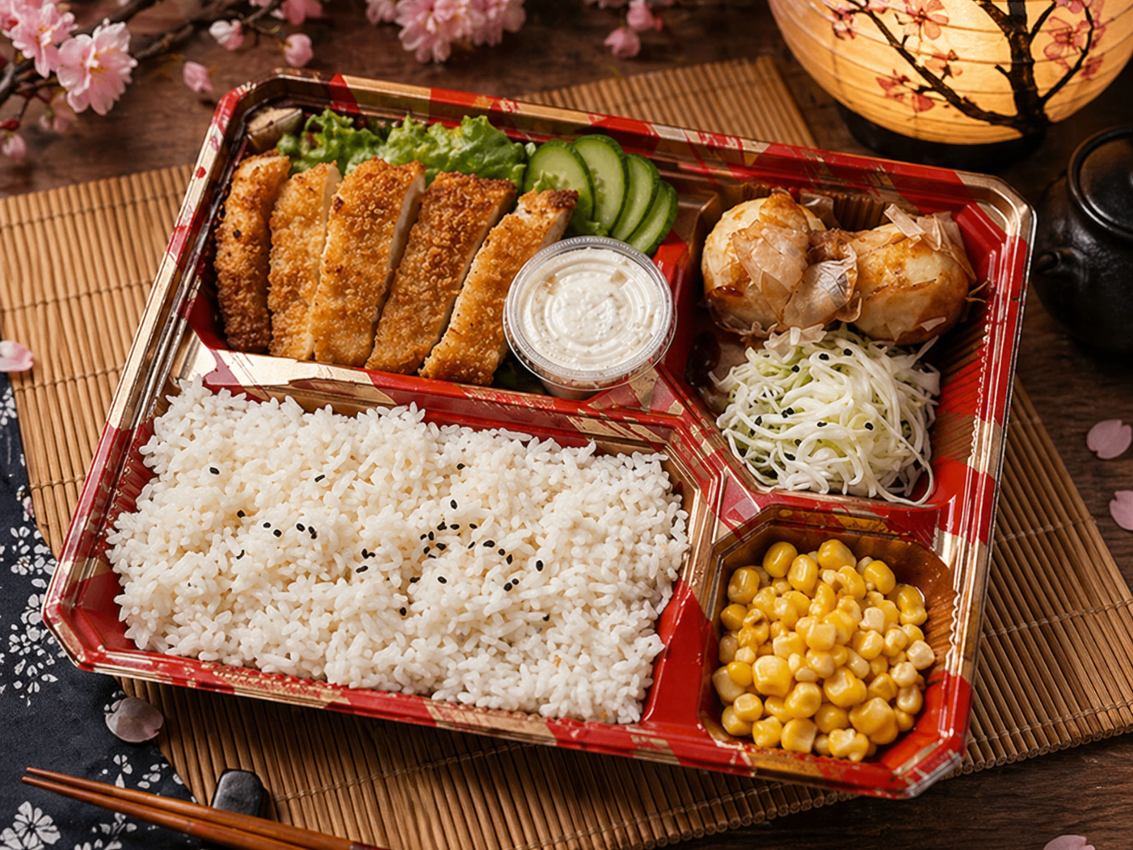 Japanese Bento Tori Katsu Set $8.80 ($9.59 w/ GST) Min 30pax